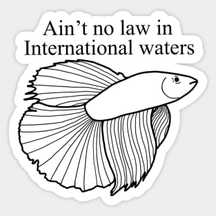 Beta Fish Gone Rogue Sticker